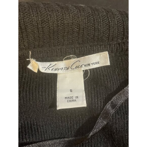 Kenneth Cole Black Knit Cowl Neck Sweater Womens S - Picture 3 of 6